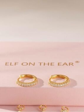 ELF ON THE EAR Pink Jewelry 14k Gold plated/Accessory Compact